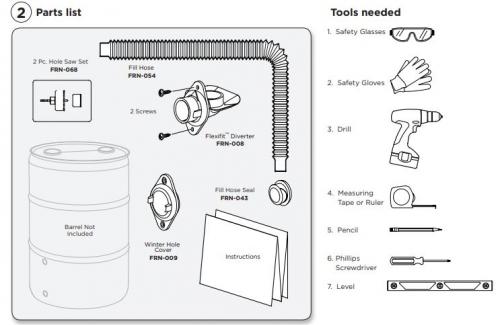 Rain Barrel kit instructions