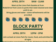 Parks Clean Up & Block Party